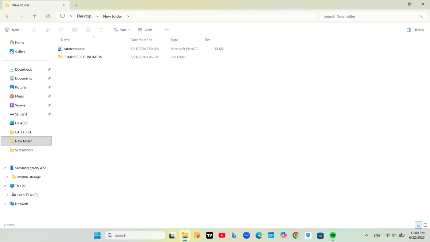 This training has help me to know how to work with files and folders