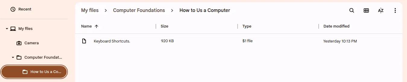 Creating files and Folders -Shamim Namanda.