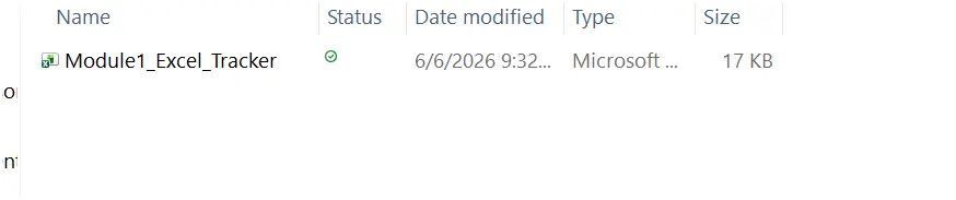 Module1_Excel_Tracker