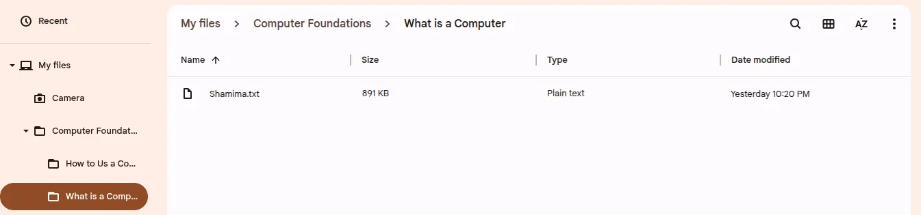 Creating files and Folders -Shamim Namanda.