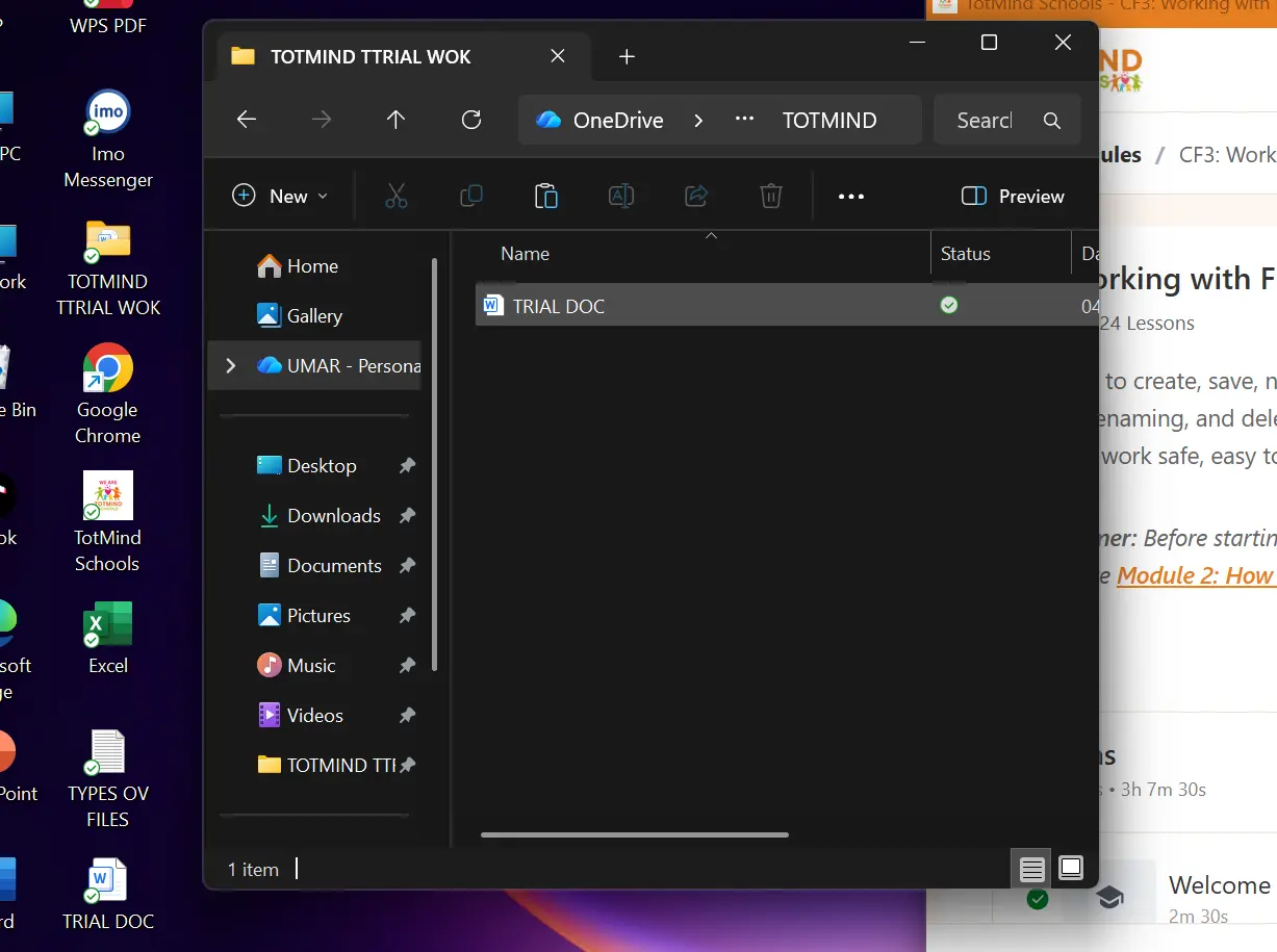 creating files and folders