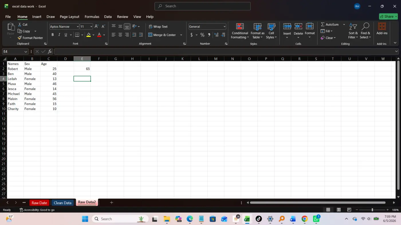 Introduction & Getting Started with Excel